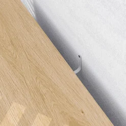 Homcom Meuble bas de salle de bain style bohème - 2 portes, 2 niches - gris effet bois clair naturel