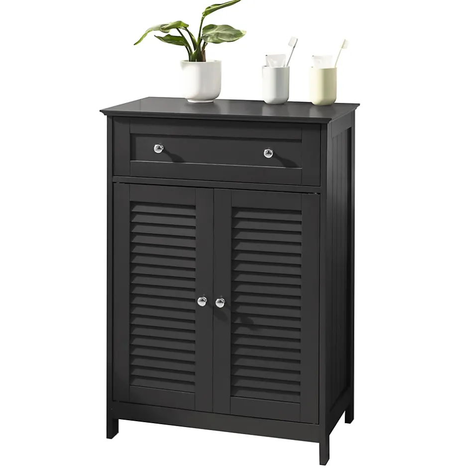 Sobuy Meuble Bas de Salle de Bain avec Tiroir, Buffet Commode, FRG238-DG,* Meuble De Salle De Bains Faible Profondeur|Etagère Salle De Bains