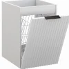 Furnidea Meuble bas de salle de bain avec panier à linge ADEL BLANC40 cm