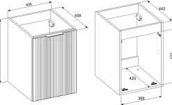 Furnidea Meuble bas de salle de bain avec panier à linge ADEL BLANC40 cm