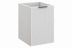 Furnidea Meuble bas de salle de bain avec panier à linge ADEL BLANC40 cm