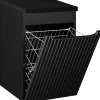 Furnidea Meuble bas de salle de bain avec panier à linge et plan NOVA NOIR 40 cm* Armoire De Salle De Bains