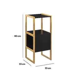 5Five Meuble bas sous lavabo Naturéo noir - Blanc-* Meuble Sous Lavabo