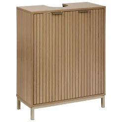 5Five Meuble bas Tasso sous lavabo effet bois naturel - Beige-* Meuble Sous Lavabo