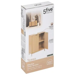 5Five Meuble bas Tasso sous lavabo effet bois naturel - Beige-* Meuble Sous Lavabo