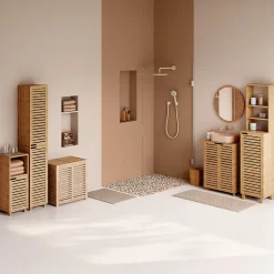 5Five Meuble colonne 1 porte Bambou Sicela -