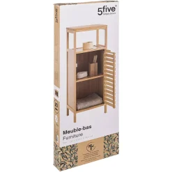 5Five Meuble colonne 1 porte Bambou Sicela -