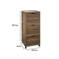 5Five Meuble colonne 3 tiroirs Bambou Sicela -