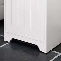 Sobuy Meuble Colonne de Salle de Bain avec 2 Portes et 1 Tiror, BZR109-W,* Meuble De Salle De Bains Faible Profondeur|Colonne De Salle De Bains