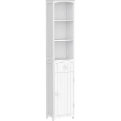 Homcom Meuble colonne de salle de bain moderne 34L x 24l x 170H cm blanc* Colonne De Salle De Bains