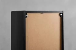 Furnidea Meuble colonne de salle de bain suspendu VENA noir 36 x 136 cm* Colonne De Salle De Bains
