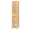 [En.Casa] Meuble colonne de salle de bain Boksereys bambou 180 x 35 x 35 cm naturel