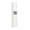 Sobuy Meuble Colonne de Salle de Bain Armoire haute, FRG236-W,* Colonne De Salle De Bains|Meuble De Salle De Bains Faible Profondeur