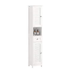 Sobuy Meuble Colonne de Salle de Bain Armoire haute, FRG236-W,* Colonne De Salle De Bains|Meuble De Salle De Bains Faible Profondeur