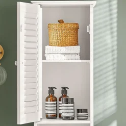 Sobuy Meuble Colonne de Salle de Bain Armoire haute, FRG236-W,* Colonne De Salle De Bains|Meuble De Salle De Bains Faible Profondeur