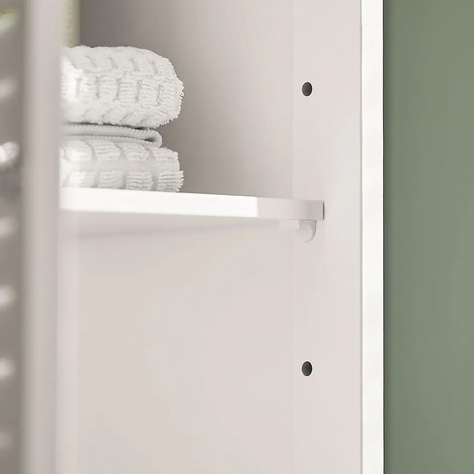 Sobuy Meuble Colonne de Salle de Bain Armoire haute, FRG236-W,* Colonne De Salle De Bains|Meuble De Salle De Bains Faible Profondeur