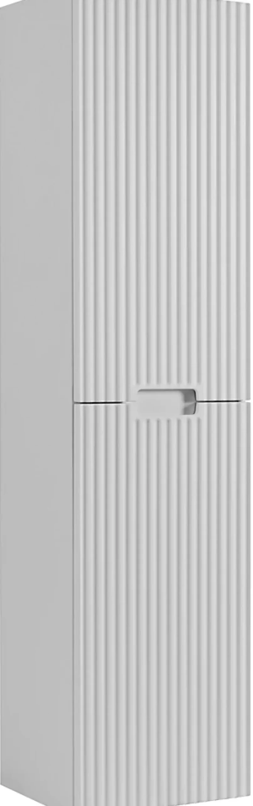 Furnidea Meuble colonne de salle de bain suspendu VENA blanc 36 x 136 cm
