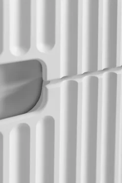 Furnidea Meuble colonne de salle de bain suspendu VENA blanc 36 x 136 cm