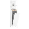 Sobuy Meuble Colonne de Salle de Bain avec étagères et Panier à Linge, BZR123-W,* Meuble De Salle De Bains Faible Profondeur