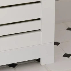 Sobuy Meuble Colonne de Salle de Bain avec 3 Etagères et 2 Portes, BZR44-W,* Meuble De Salle De Bains Faible Profondeur|Colonne De Salle De Bains