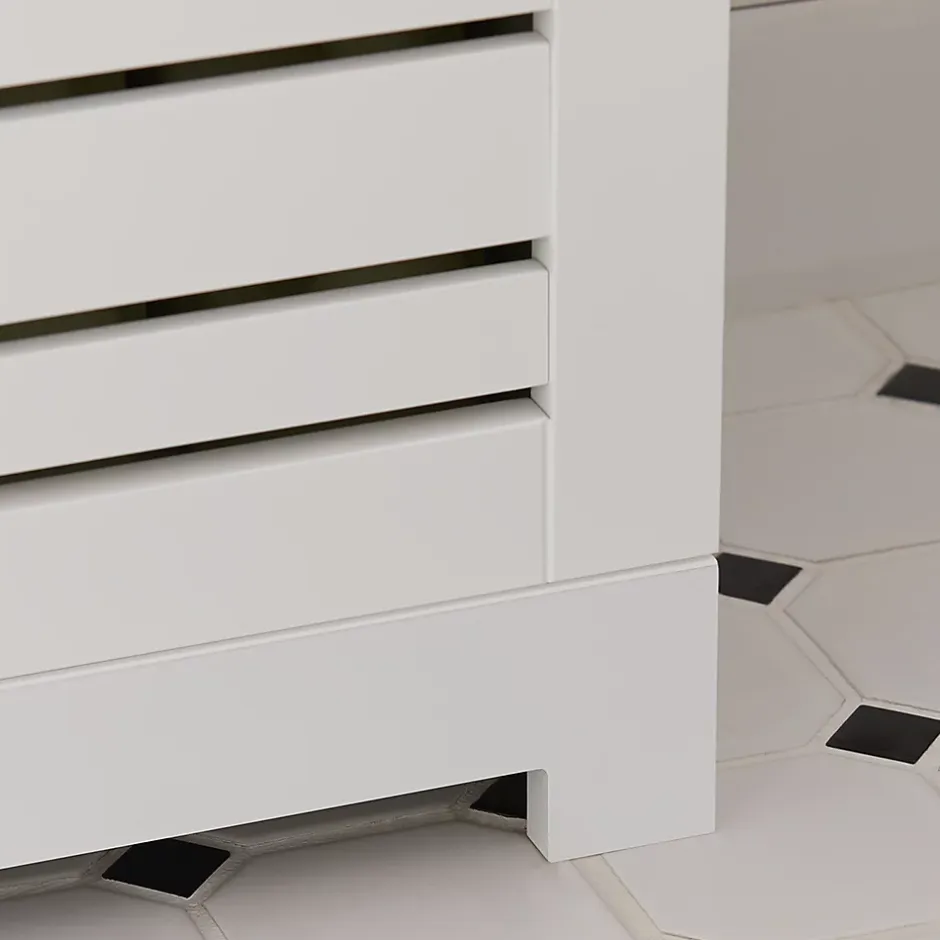 Sobuy Meuble Colonne de Salle de Bain avec 3 Etagères et 2 Portes, BZR44-W,* Meuble De Salle De Bains Faible Profondeur|Colonne De Salle De Bains