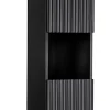 Furnidea Meuble colonne de salle de bain à suspendre NOVA NOIR 30 X 140 cm