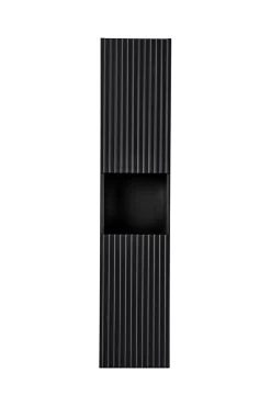 Furnidea Meuble colonne de salle de bain à suspendre NOVA NOIR 30 X 140 cm