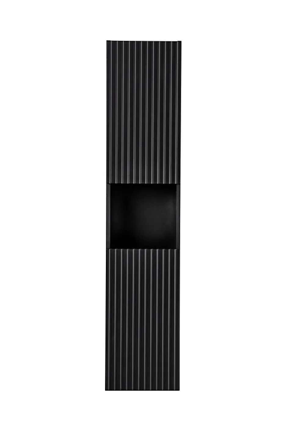 Furnidea Meuble colonne de salle de bain à suspendre NOVA NOIR 30 X 140 cm