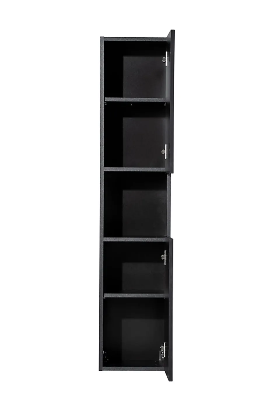 Furnidea Meuble colonne de salle de bain à suspendre NOVA NOIR 30 X 140 cm