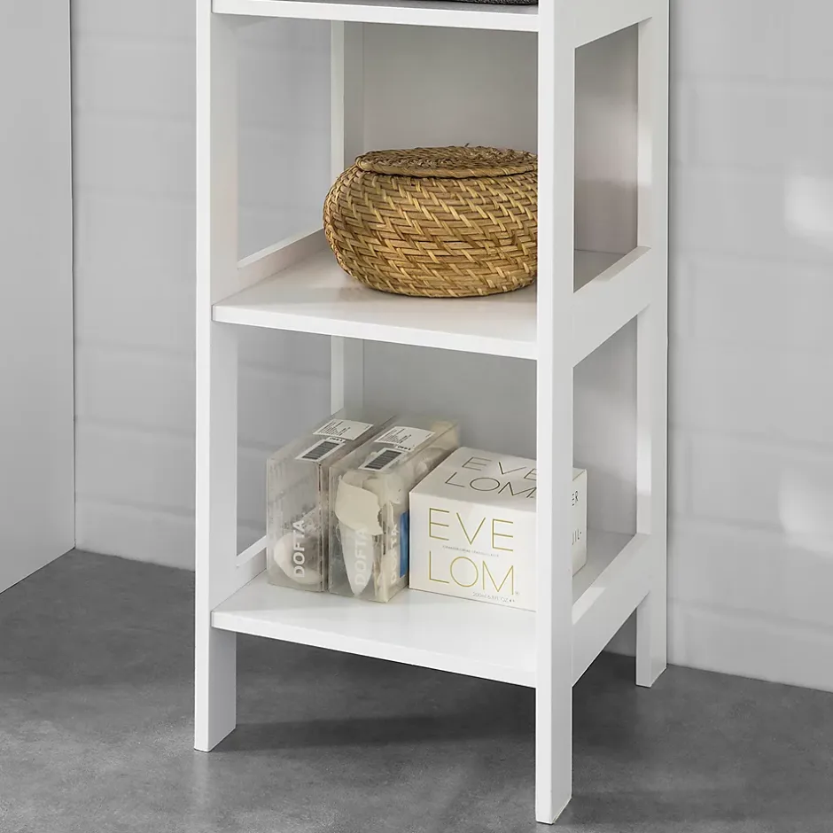 Sobuy Meuble Colonne de Salle de Bain Armoire Haute étagère avec 6 étagères, BZR14-W,* Colonne De Salle De Bains