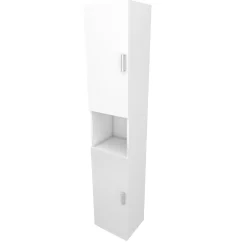 Aurlane Meuble colonne pour salle de bains 35x30x182 cm - Blanc laqué - THRIFTY 35