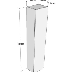 Planète Bain Meuble colonne salle de bain 140 cm suspendu - Effet chêne Sonoma - Karaib 2* Colonne De Salle De Bains