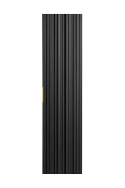Furnidea Meuble colonne suspendu de salle de bain ADEL NOIR 35 x 140 cm