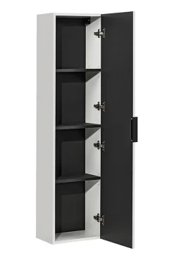 Furnidea Meuble colonne suspendu de salle de bain ADEL BLANC 35 x 140 cm* Colonne De Salle De Bains