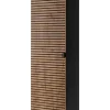 Furnidea Meuble colonne suspendu de salle de bain AURA LOFT noir et chêne 35/136 cm* Colonne De Salle De Bains