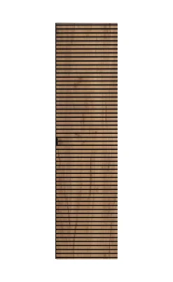 Furnidea Meuble colonne suspendu de salle de bain AURA LOFT noir et chêne 35/136 cm* Colonne De Salle De Bains