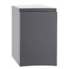 Meuble complément sous vasque gris anthracite Vague 34 cm version gauche