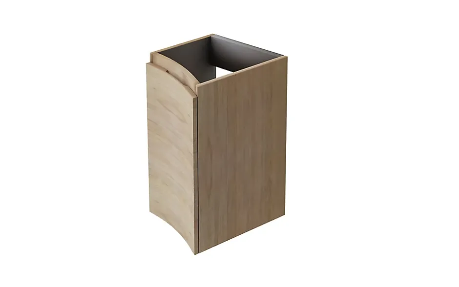 Meuble complément sous vasque effet bois l.34 cm version gauche, Vague
