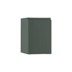 Meuble complément sous vasque vert mat strié l.34 x H.55 x P.41 cm version gauche, Vague