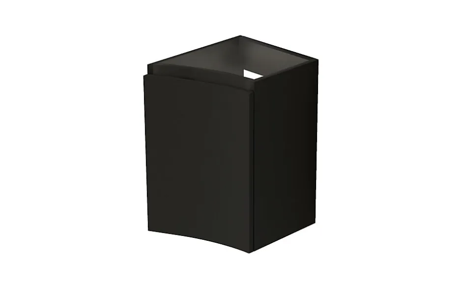 Meuble complément sous vasque graphite mat Vague 34 cm version droite