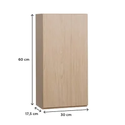 Mob-In Meuble de rangement - Meuble haut 1 porte - Faible profondeur* Colonne De Salle De Bains|Meuble De Salle De Bains Faible Profondeur