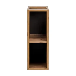 Meublorama Meuble de rangement additionnel sous vasque KINOKO 2 portes Chene clair L20 x P57 x H46 cm Meuble suspendu* Plan Double Vasque
