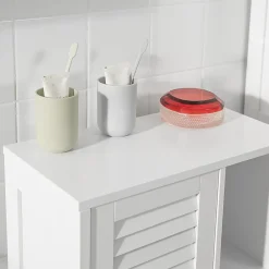 Sobuy Meuble de Rangement Armoire Cuisine Salle de Bain, BZR39-W,