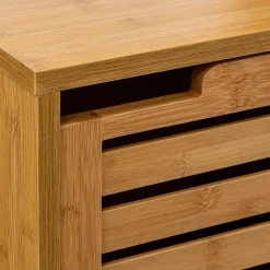 5Five Meuble de rangement Colonne en Bambou 1 Porte H 168 cm