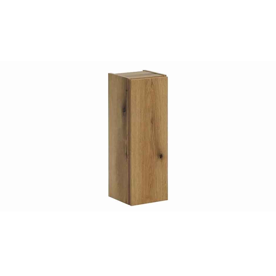 Meublorama Meuble de rangement de salle de bain VANO 1 porte Coloris chene L20 x P57 x H18 cm Meuble suspendu