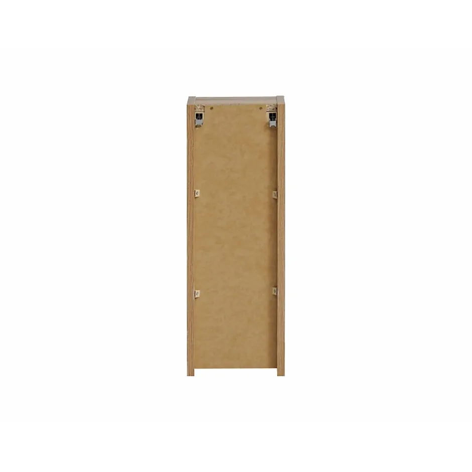 Meublorama Meuble de rangement de salle de bain VANO 1 porte Coloris chene L20 x P57 x H18 cm Meuble suspendu