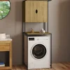 IDMarket Meuble de rangement dessus machine à laver avec placard DETROIT design industriel