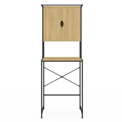 IDMarket Meuble de rangement dessus machine à laver avec placard DETROIT design industriel