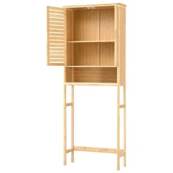 [En.Casa] Meuble de rangement Geta pour WC à 2 portes 170 x 66 x 23 cm en.casa