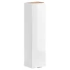Meublorama Meuble de rangement NALYA 75 cm Blanc brillant et chene clair Elément mural compact* Armoire De Salle De Bains